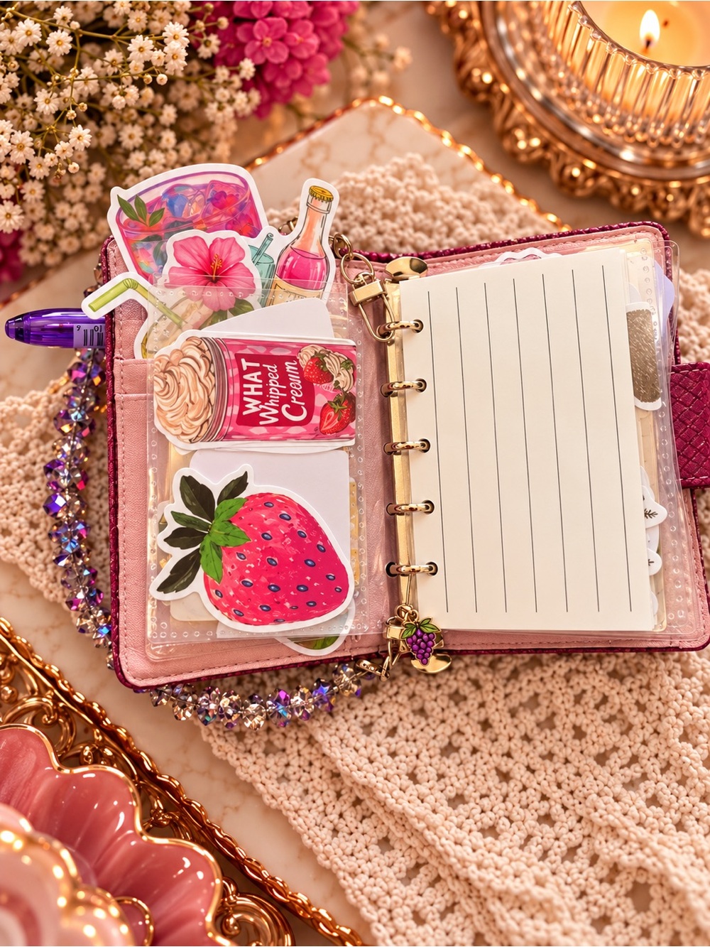 Coach Fuchsia Pink Signature Turnlock Card Holder Wallet - Picture 5 of 13